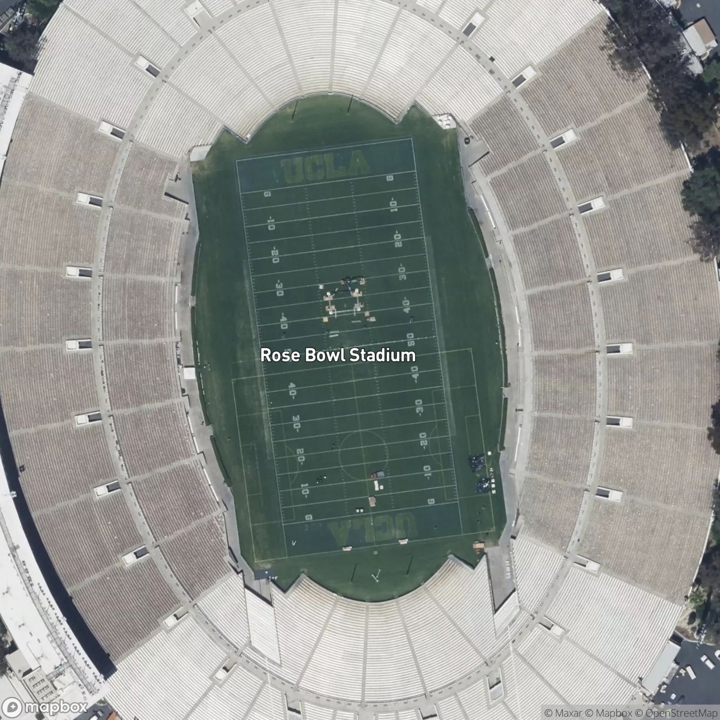 Stadium field from above
