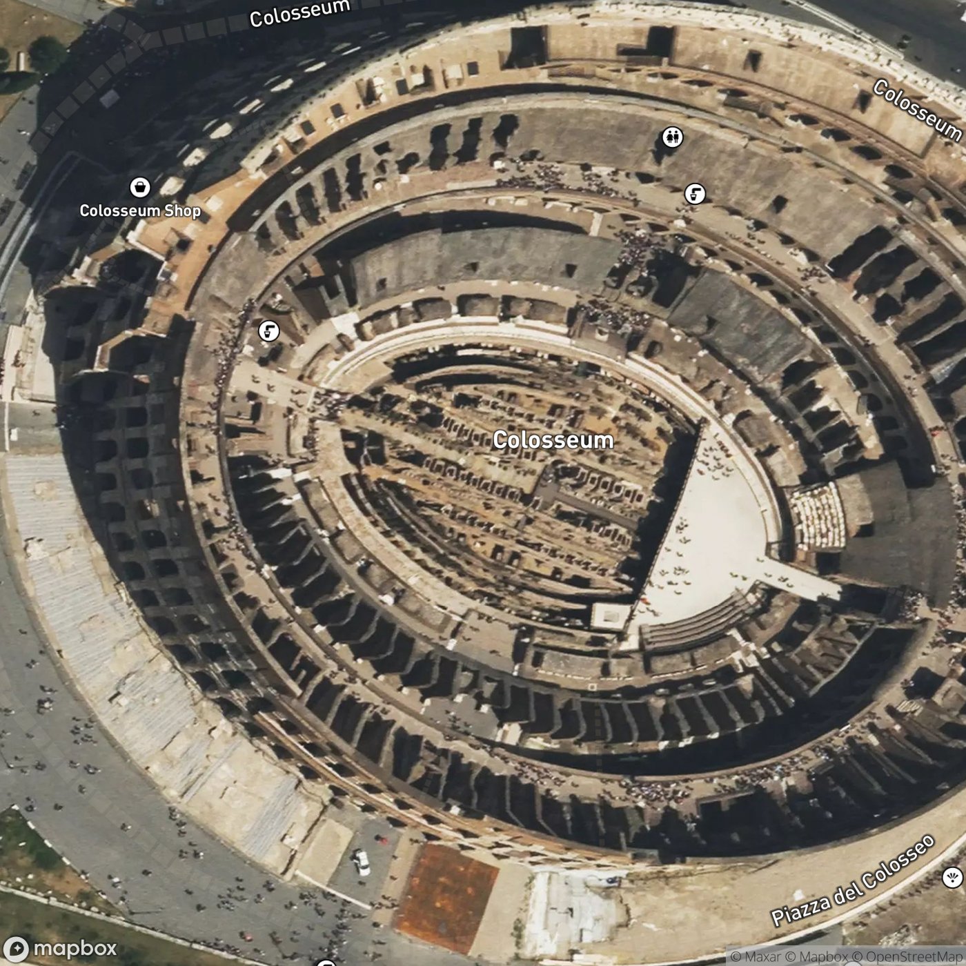 The Colosseum from above